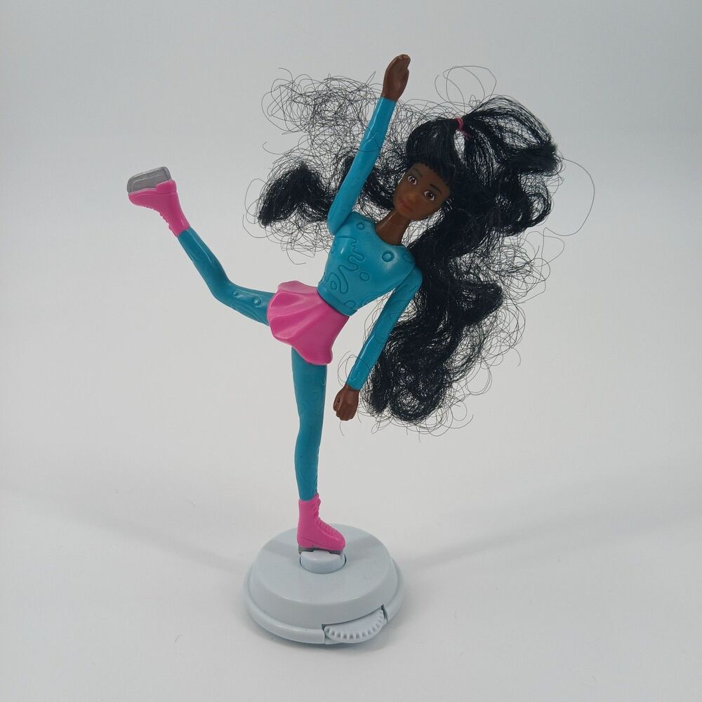 Vintage 95 McDonald's Happy Meal Toy Ice Skatin' Barbie Moveable Skating Barbie